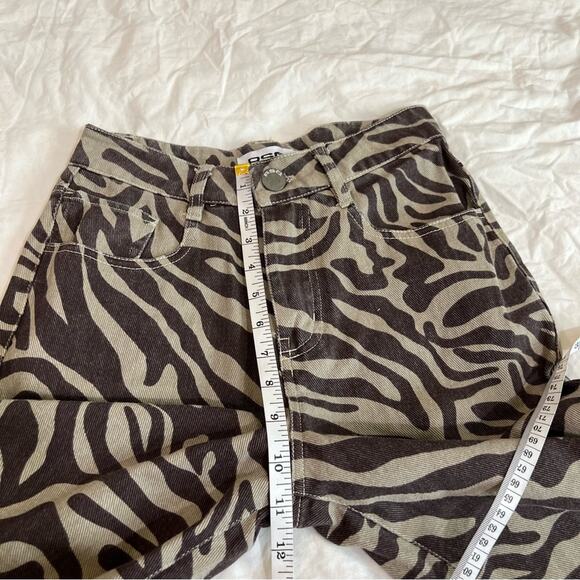 RSQ Zebra Striped Wide Leg High Waist Pants sz 24 - Picture 8 of 16